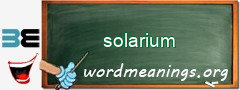 WordMeaning blackboard for solarium